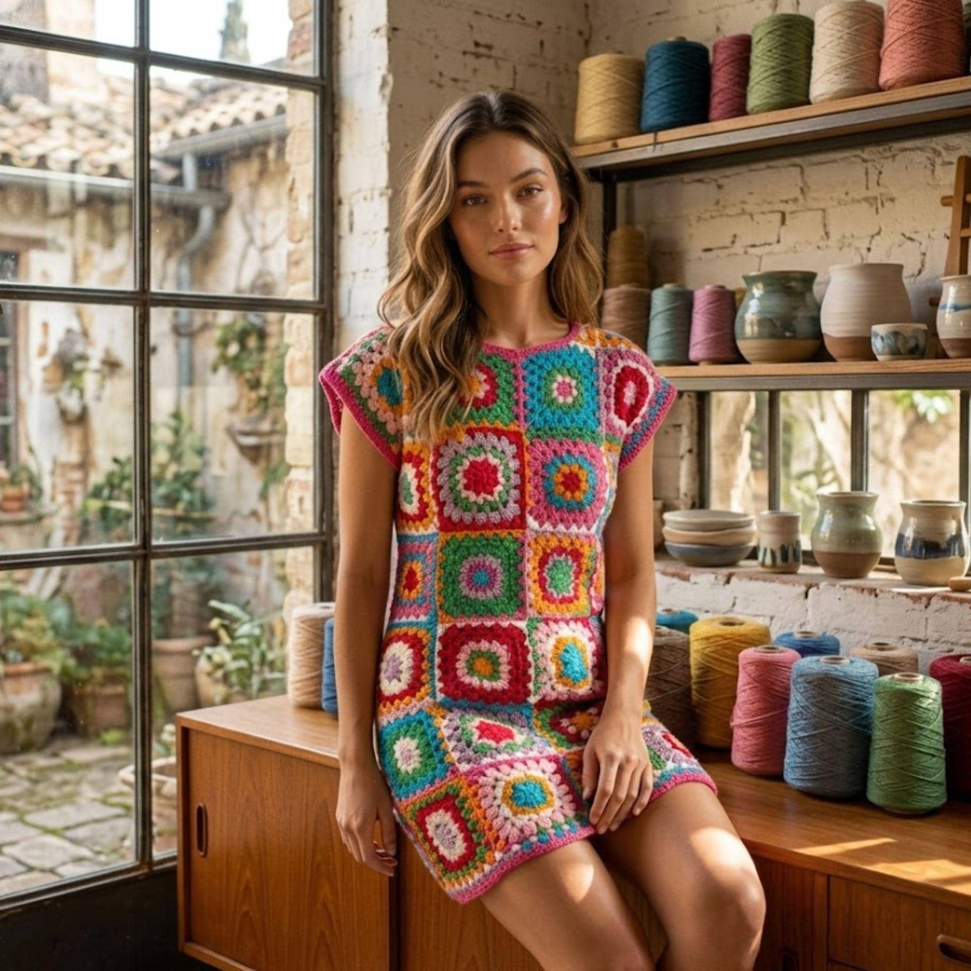30 Unique Crochet Dresses for Fashion-Loving Crafters: Beach Covers, Vintage Finds, and... 15 Granny Square Summer Tunic Dress Pattern