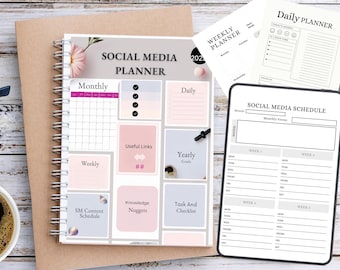 Social Media Planner for Content Creators |  Printable Content Calendar (2026-27)