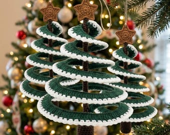 Crochet Spiral Christmas Tree Ornament Pattern (PDF)