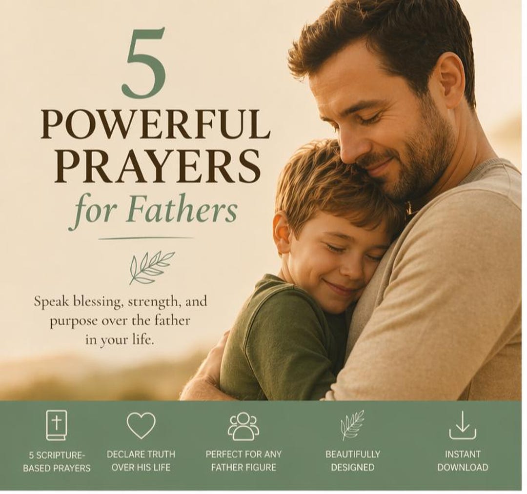 Personalized Prayer Cards for Fathers and Dads – Scripture, Declaration ...