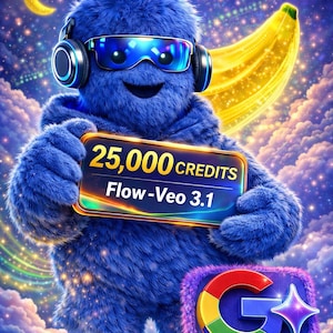 Gemini Ultra: 25.000 credits, Flow-Veo 3.1-software, NanoBanana Pro