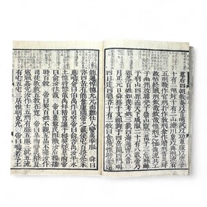 以下が含まれることがあります： 伝統的な中国語のテキストが書かれた開いた本。ページは黄色く古くなっており、テキストは縦列に密集しています。本は開かれており、複雑な文字で埋め尽くされた2つの見開きページが表示されています。