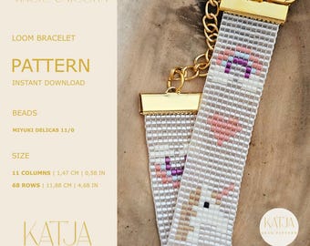 Beaded Loom Bracelet Pattern for Miyuki Delica Beads 11 0: Magic Unicorn Design for Kids (Digital Download)