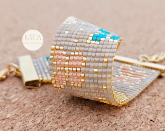 Webperlenarmband-Anleitung Miyuki Delica 11/0: Golden Meadow Butterfly Design (PDF-Download)
