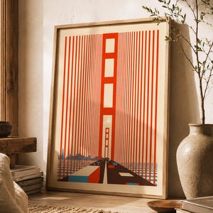 Golden Gate Bridge Wandkunst, San Francisco Poster, Kalifornien Reise-Druck, Vintage New York Times Titelblatt, druckbare Dekoration, digitaler Download