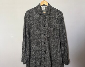 Vintage Jones New York Black & White Long Sleeve Button Down