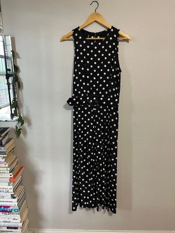 Vintage Belted Polka Dot Dress by My 