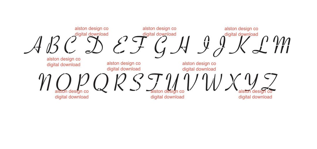 Fancy Cursive Font DXF Digital Downloadd - Etsy