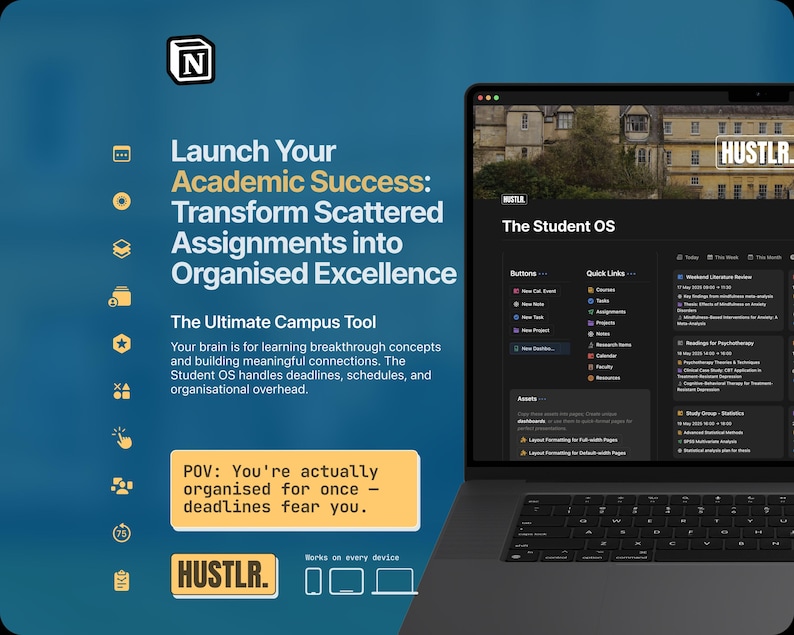 The Student OS — Ultimate Notion Productivity System for College | Academic Planner & Skills Tracker image 1