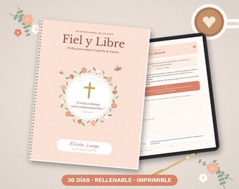 Fiel y Libre: Devocional de 30 Días-Rellenable en imprimible