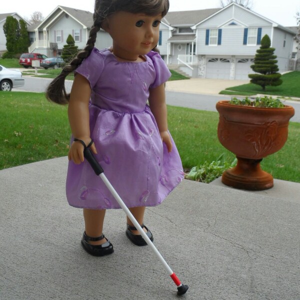Blind Cane for American Girl 18" Doll Accessories for Vision Impaired Therapy Play Get Well Soon Gift Disabled