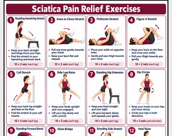 Sciatica Pain Relief Exercises for Women Over 40, Sciatica Exercises, Lower Back Pain Relief Workout, Hip Mobility & Stretching