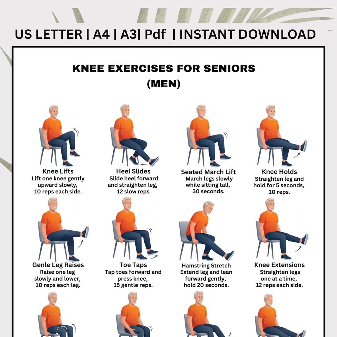 Knee Exercises for Seniors, Gentle and Flexible Pain Relief Movements ...