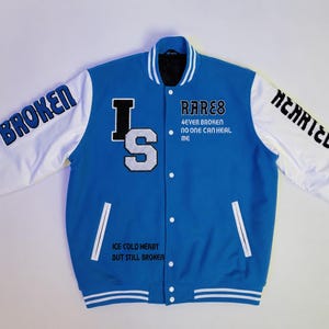 Custom Varsity Letterman Jacket, Personalized Fleece Wool, Embroidered College Style,.
