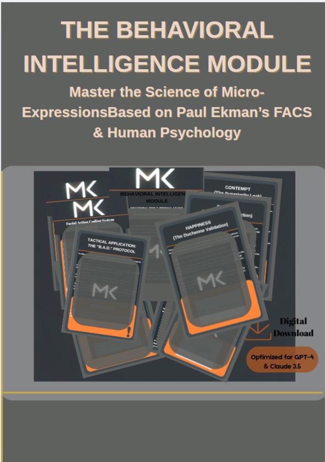 Behavioral Intelligence Module | Micro Expressions, FACS Guide (digital ...