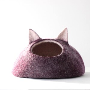 Pet bed cave for cats. Cat bed with ears. Pet bed for small dogs. image 1