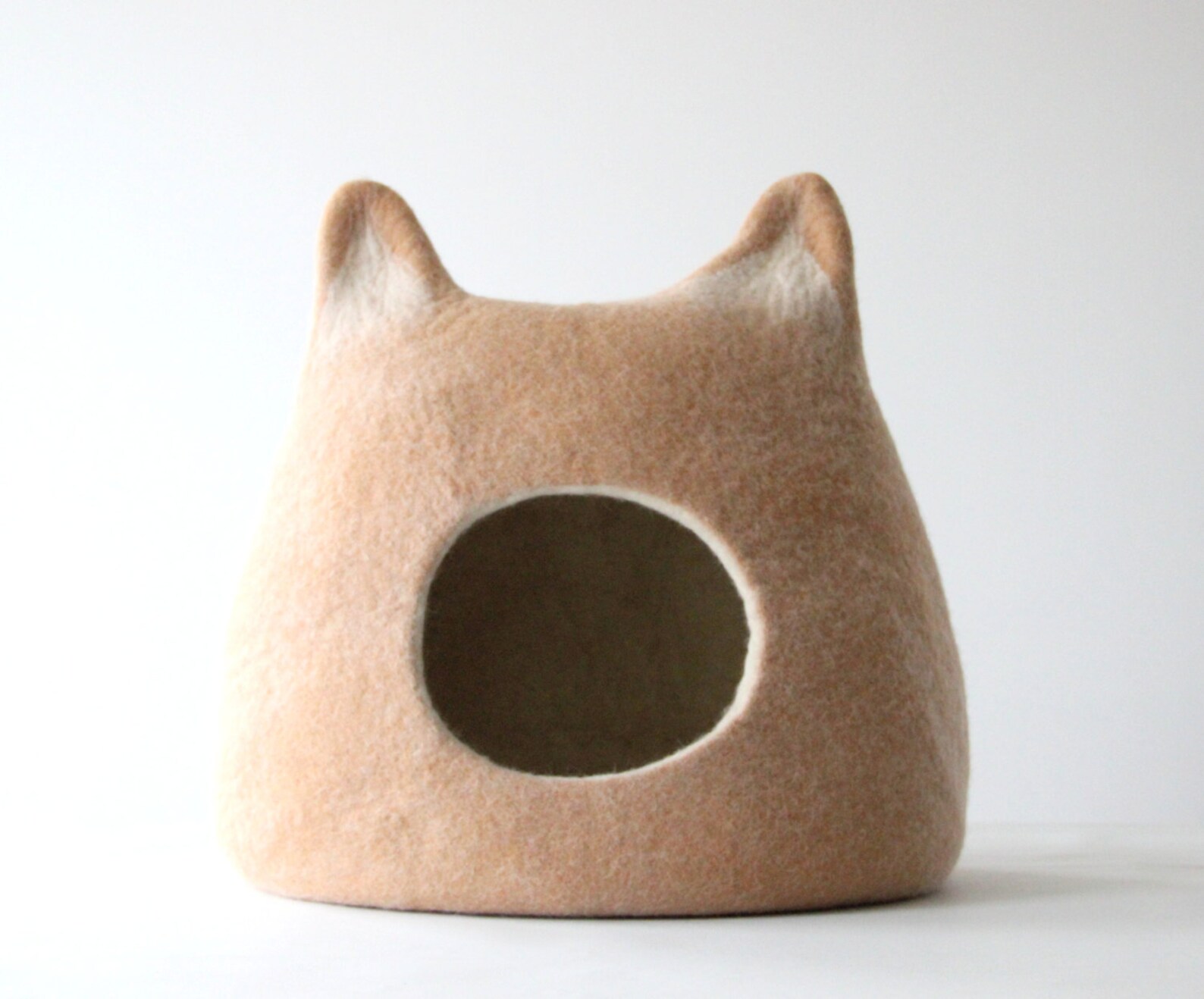 Cat Bed Cat Cave Beige Cat House Wool Cat Bed Gift for Etsy