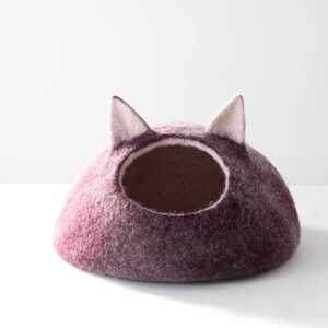 Pet bed cave for cats. Cat bed with ears. Pet bed for small dogs. image 5