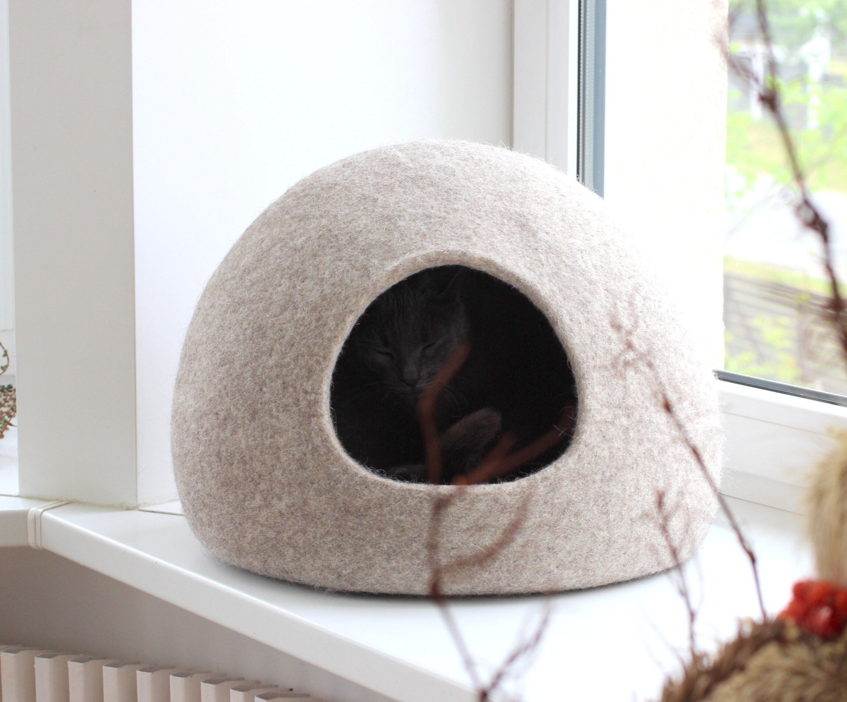 small dog bed cave