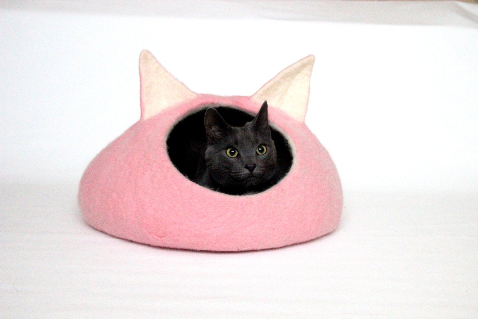 Pink Cat Bed. Felt Wool Cat Cave. Cat Lovers Gift. Small Dog Etsy
