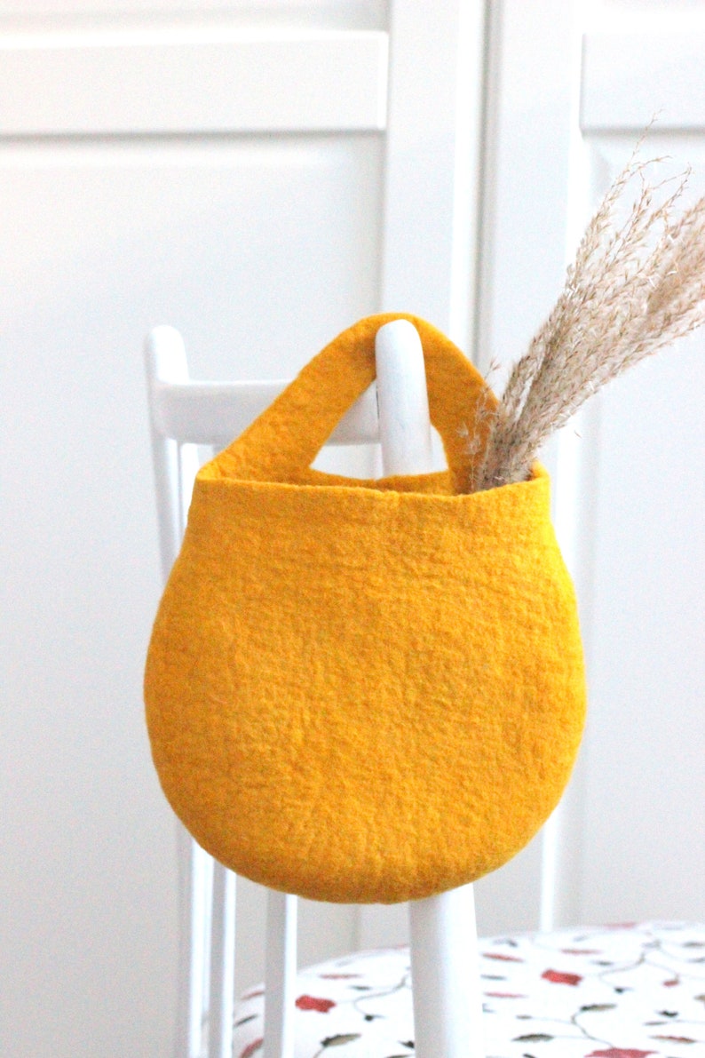 Felt basket hanging basket storage basket door knob basket Etsy