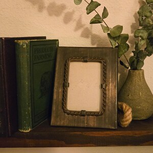 Vintage Silvestri Rope Twist Picture Frame | Bronze Tone 3.5x5 Tabletop Frame Taiwan