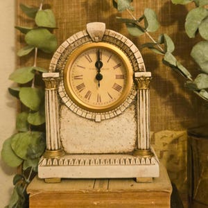 Vintage Howard Miller Mantel Clock | Corinthian Columns | Classical Arch | Dark Academia Décor | Decorative