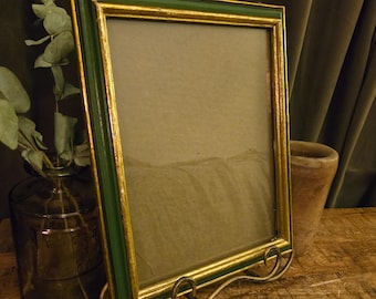 Vintage Gold Green Wood Frame | Layered Edge 8x10 Traditional Frame