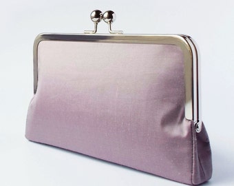 bridal clutch, mauve bridesmaids purse, wedding clutch bag, bridal purse for Autumn wedding