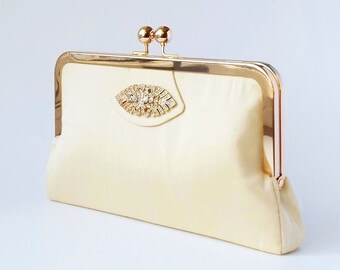 pale yellow clutch bag