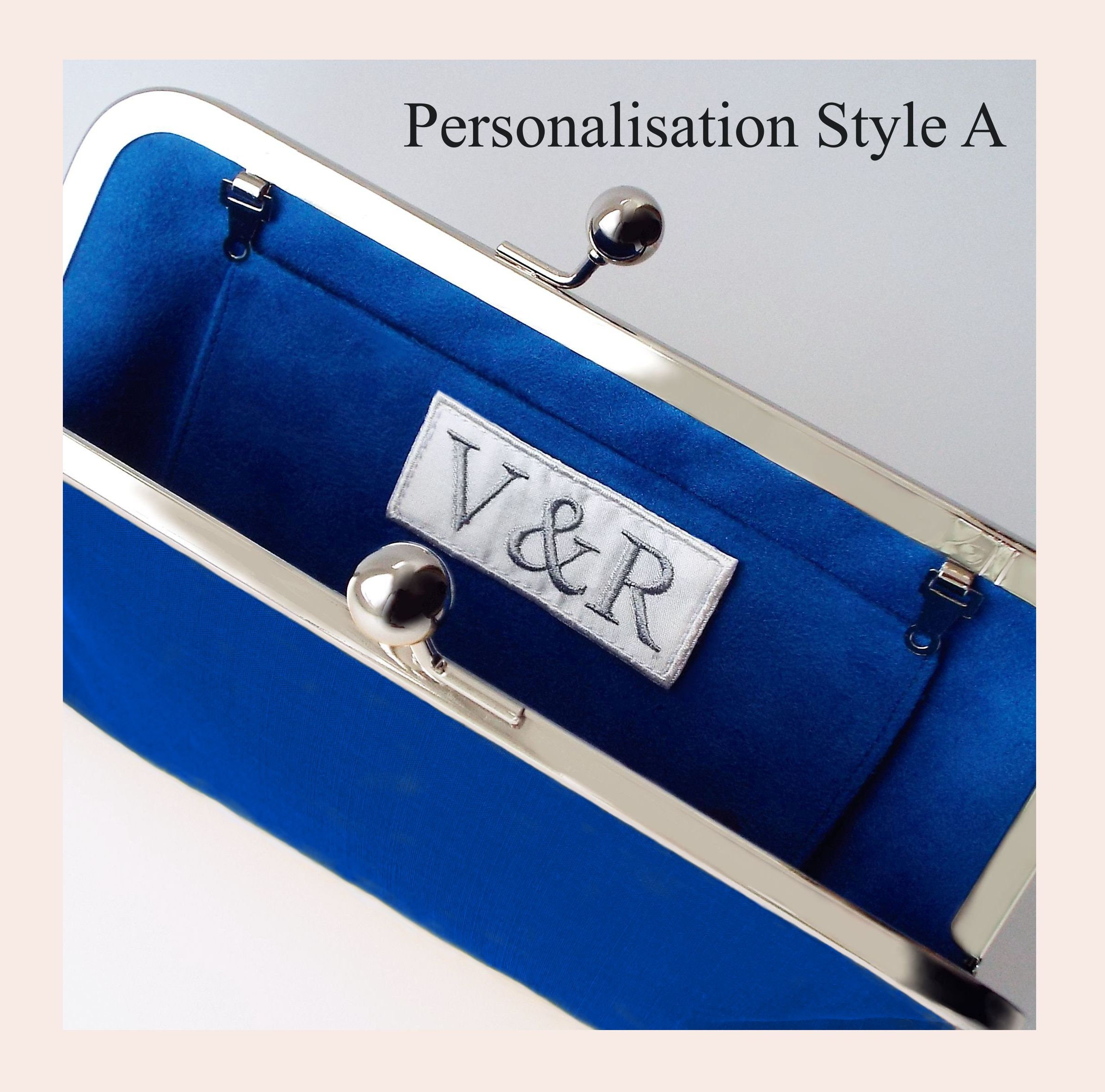 Blue clutch bag uk sale