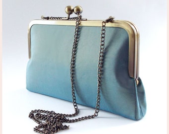 teal blue clutch bag, wedding purse, evening clutch, personalised clutch bag for wedding