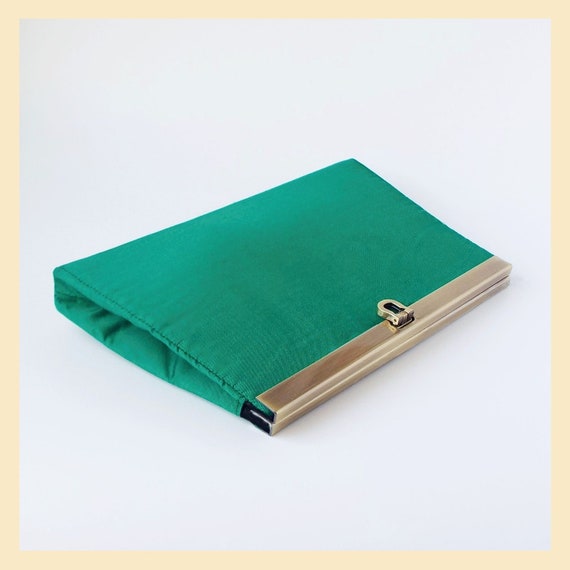 emerald green clutch bag