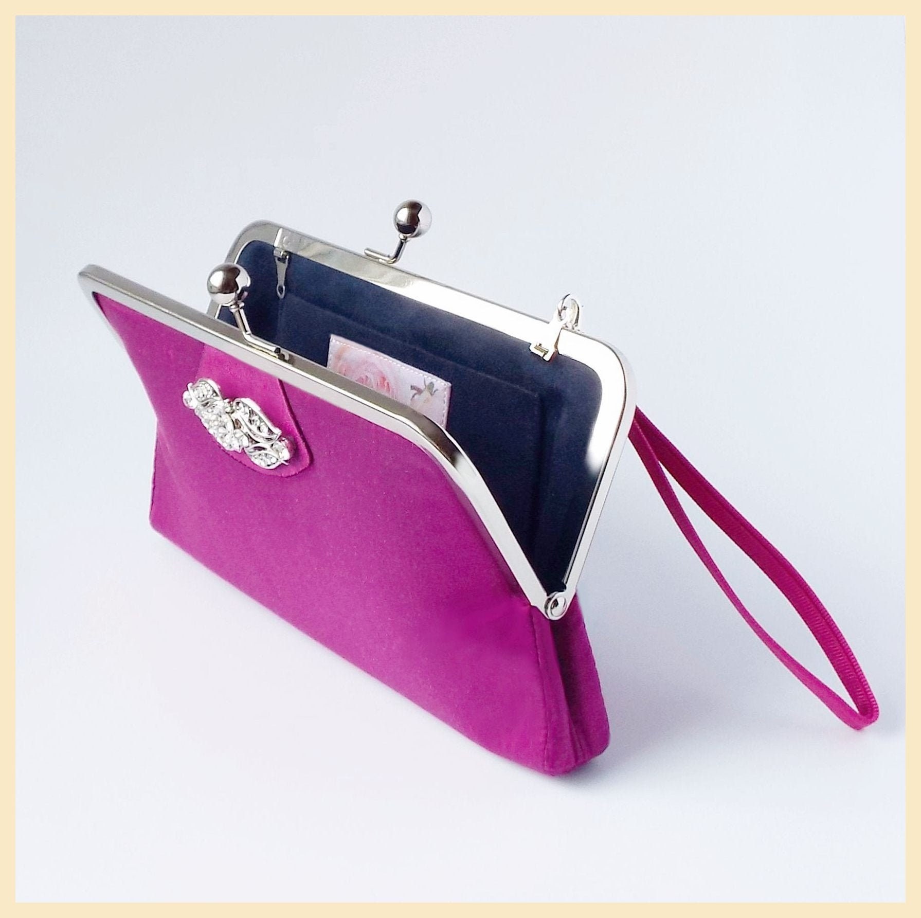 Clutch Bag Pink Evening Bag Magenta Pink Clutch for Mother of