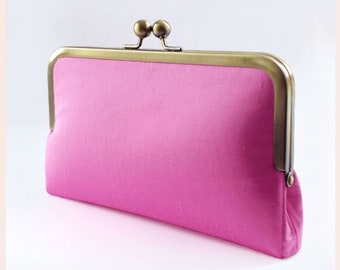 pink wedding clutch bag, evening purse for special occasion, personalised gift for mother of the bride