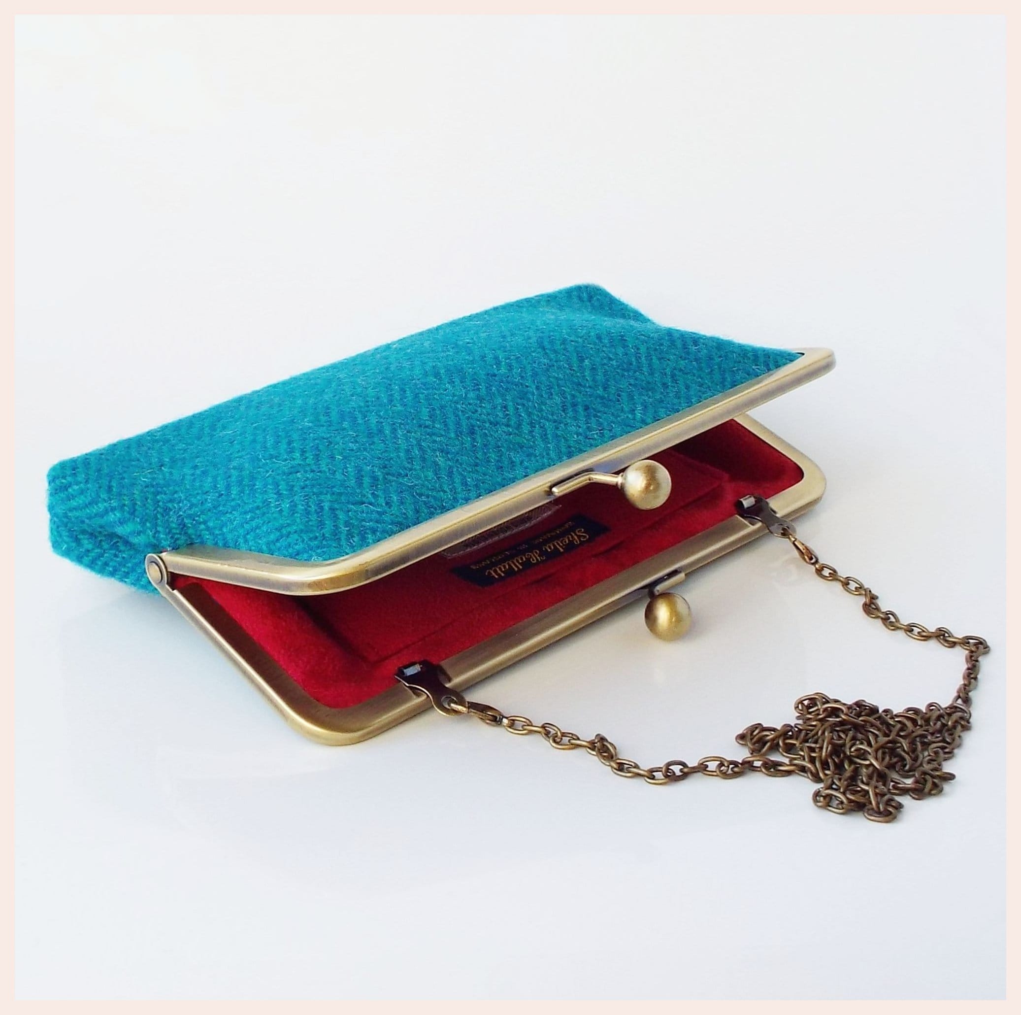 Turquoise Teal Green Faux Suede Embellished Evening Clutch Bag - Etsy India