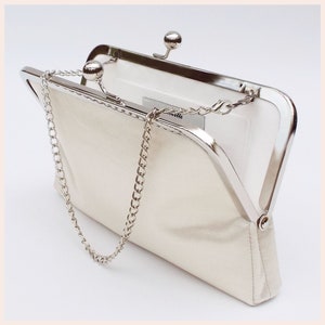 bridal clutch bag, pearl wedding purse, ivory clutch bag for the bride, silk handbag for wedding day