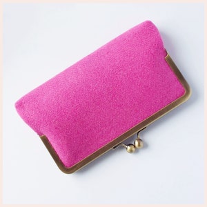 pink clutch bag, Harris Tweed bag, clutch purse with personalisation, winter wedding