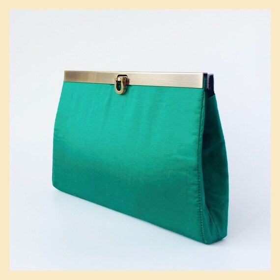 emerald green evening bag