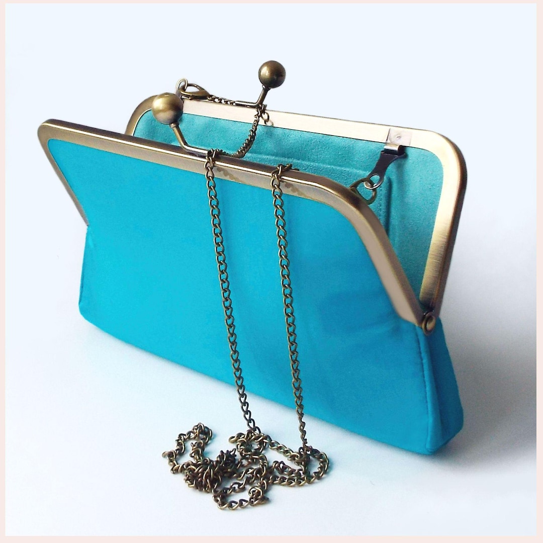 Bolsos Personalizados Bolso Fiesta Turquesa Clutch Fiesta Pedrer A