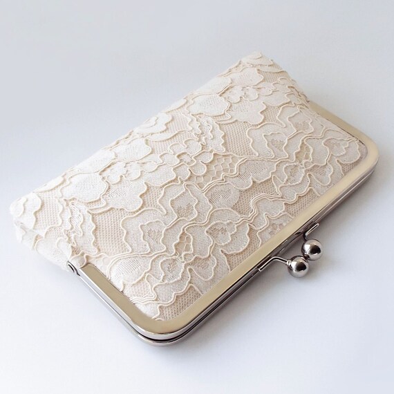 Hanfu Cheongsam Lace Handbag Floral Embroidery Clip Purse - Temu