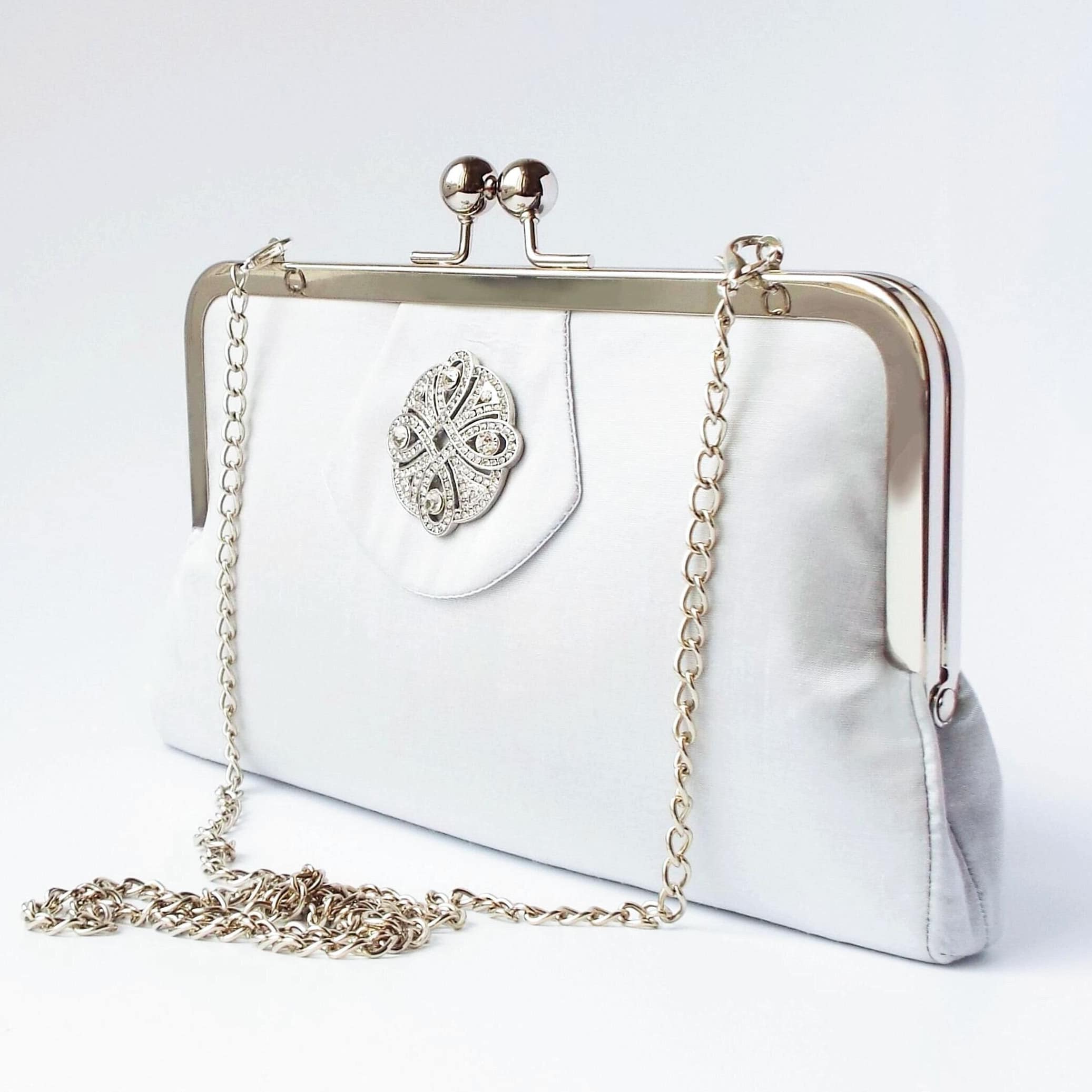 Grey clutch bags for weddings cheap