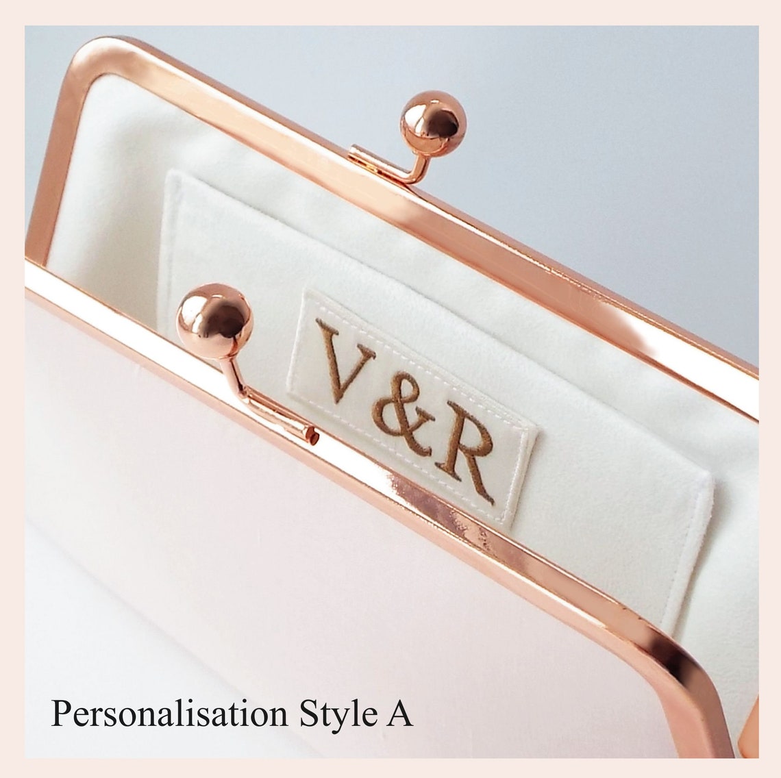 Rose Handbag & Matching Clutch