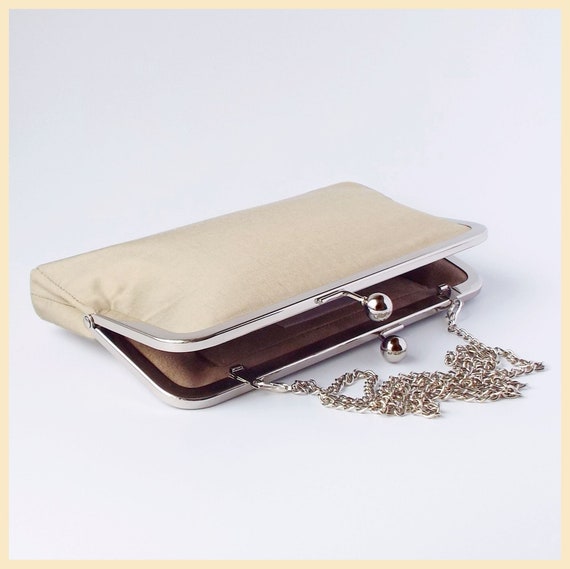 taupe evening bag