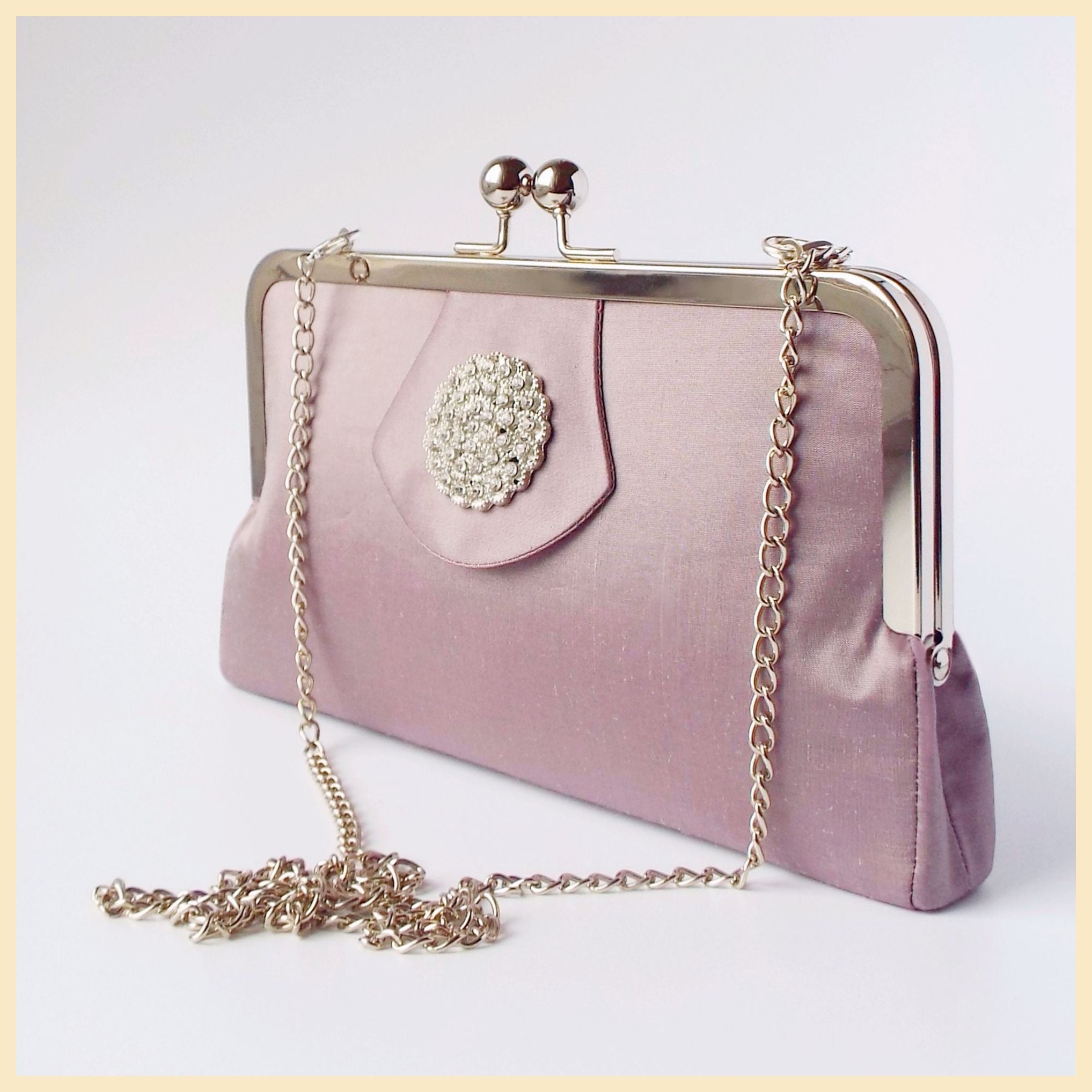 Evening bag mauve wedding clutch handmade clutch purse for Etsy