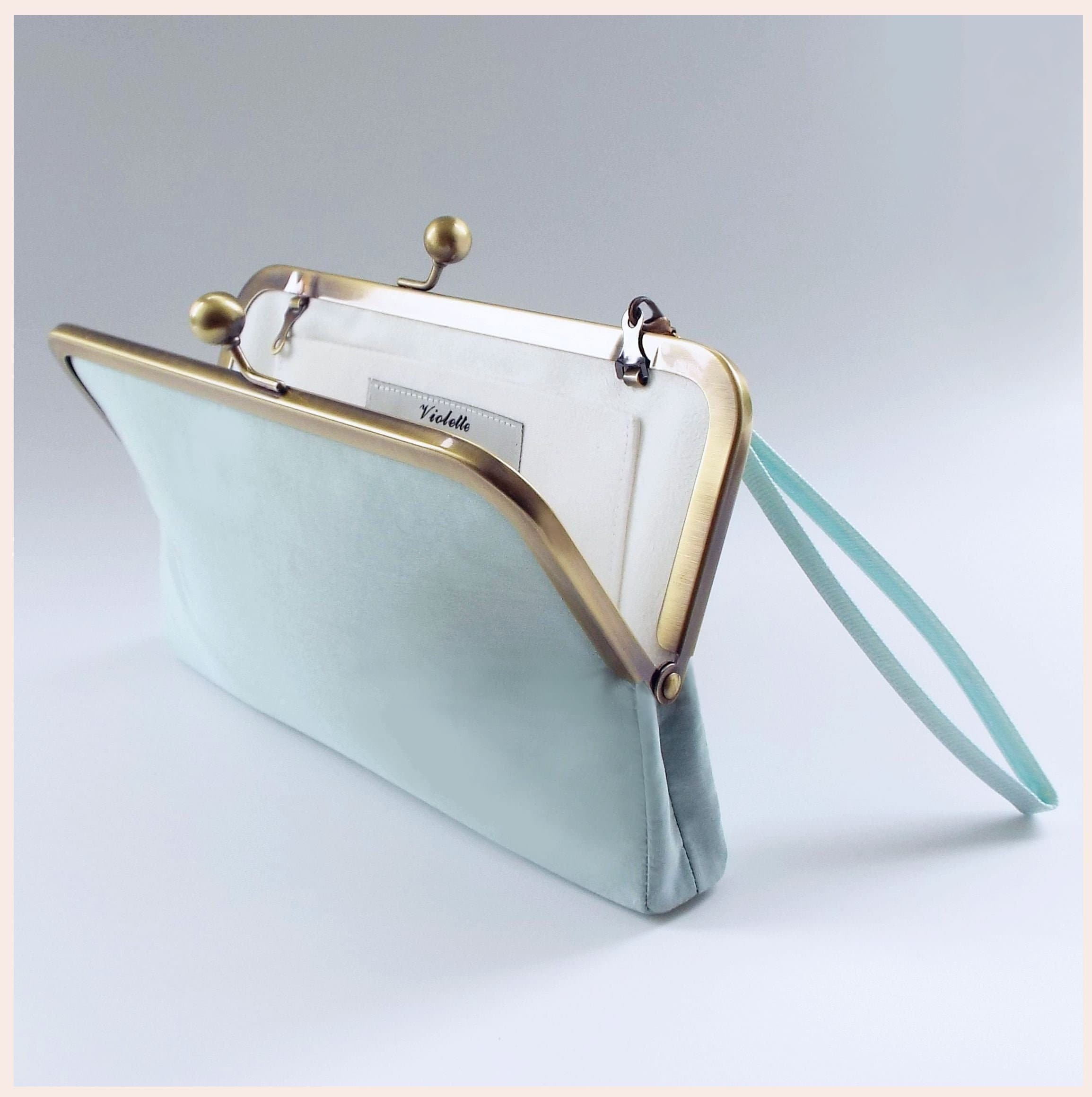 Bridal Clutch Wedding Clutch Bag Blue Bridesmaids Clutch Etsy