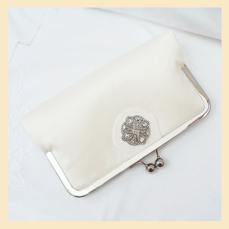 bridal clutch bag ivory