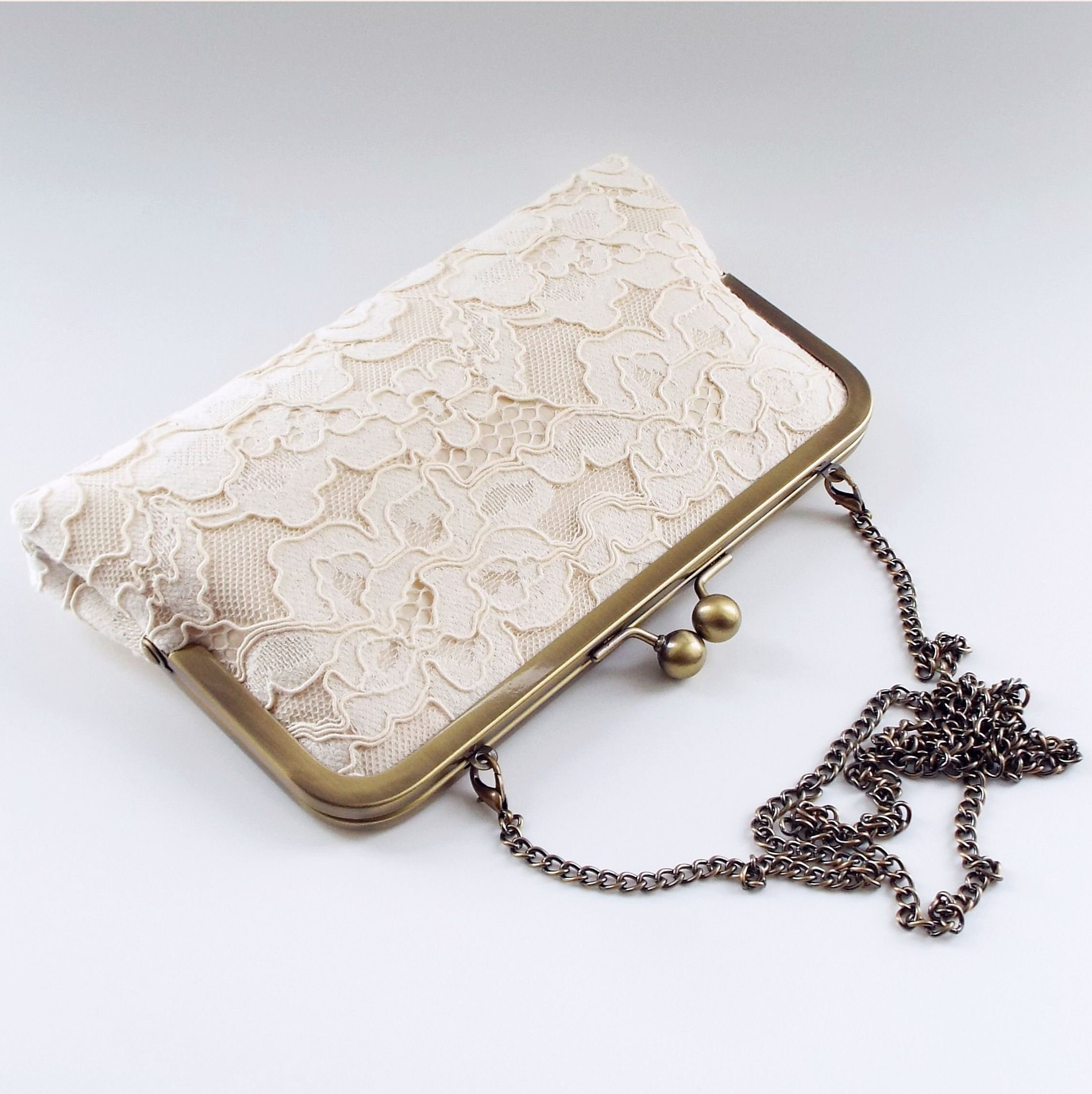 Pochette top creme mariage