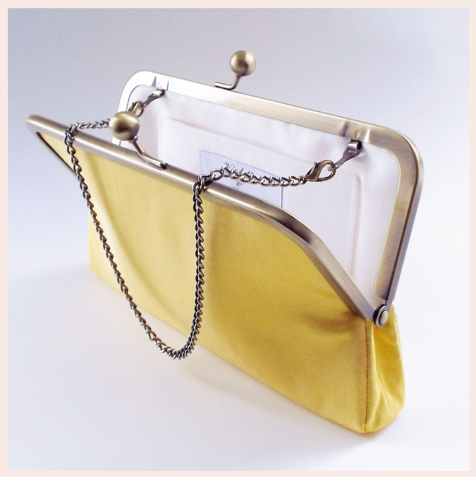 Yellow Evening Bag Wedding Clutch Bag Personalised Purse for Etsy