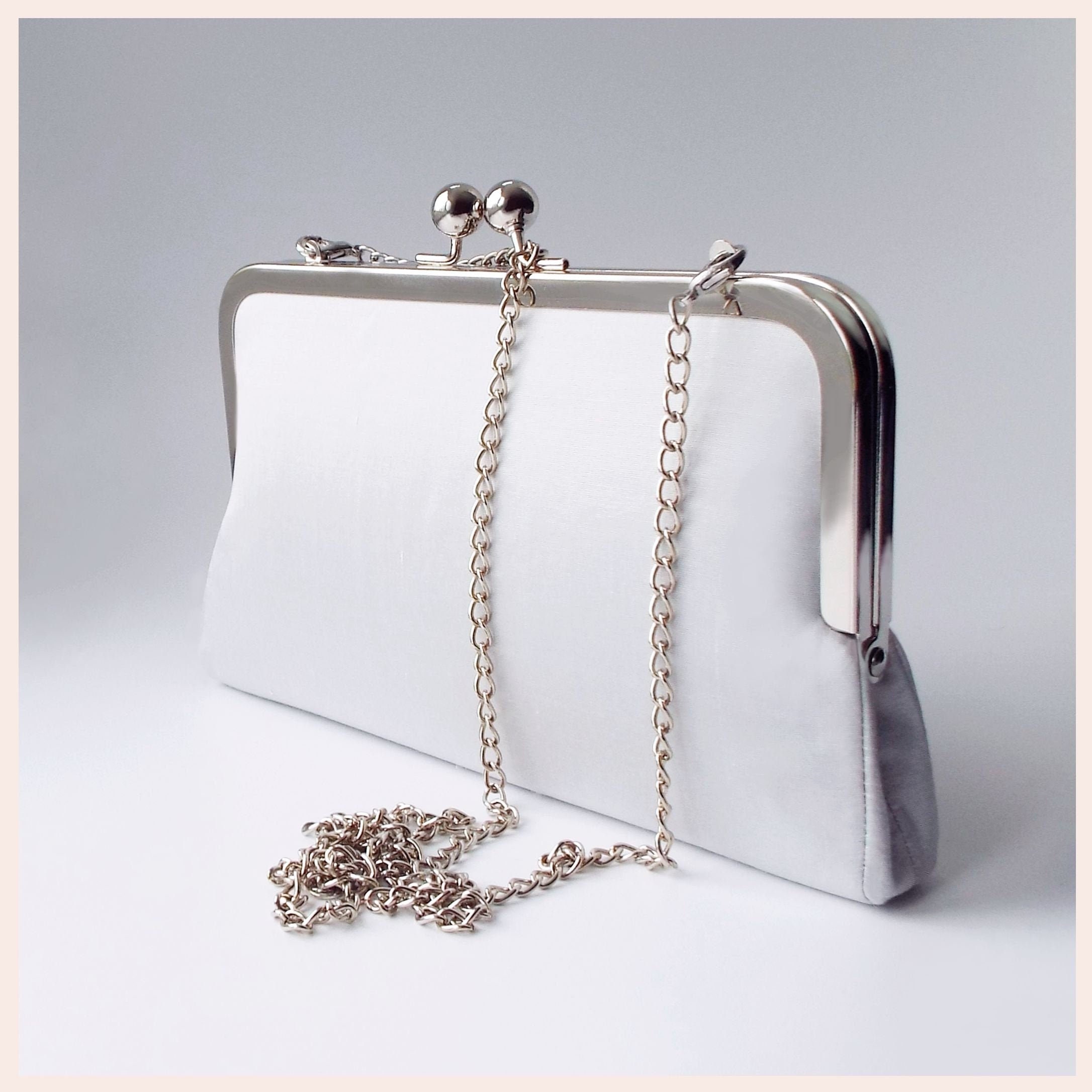 silver dress purse